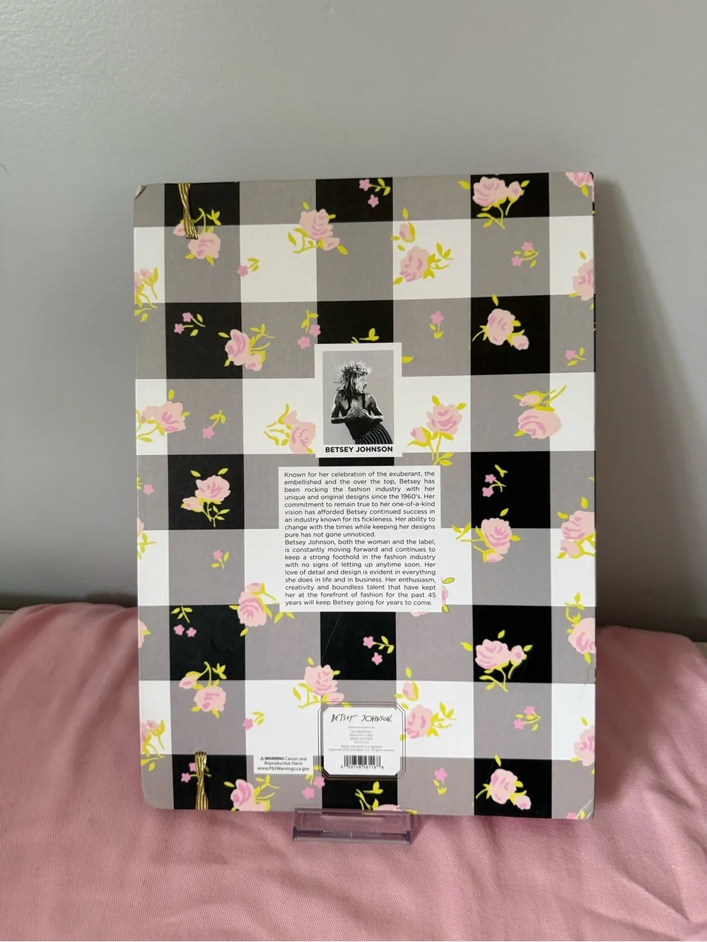 Betsey Johnson Padfolio Clipboard Notepad with Gold Pen